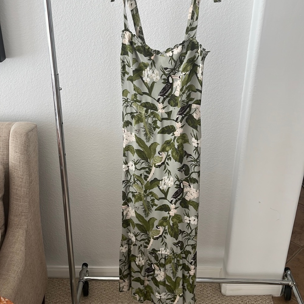 Reformation Nikita Tropical print midi-dress size 2